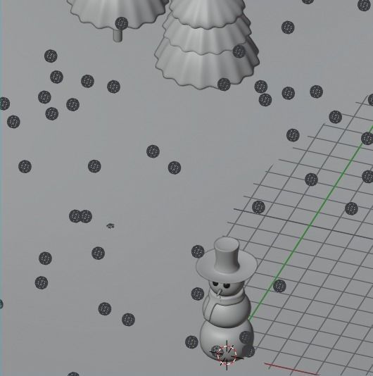 Cartoon Snowman Low-poly 3D model_3