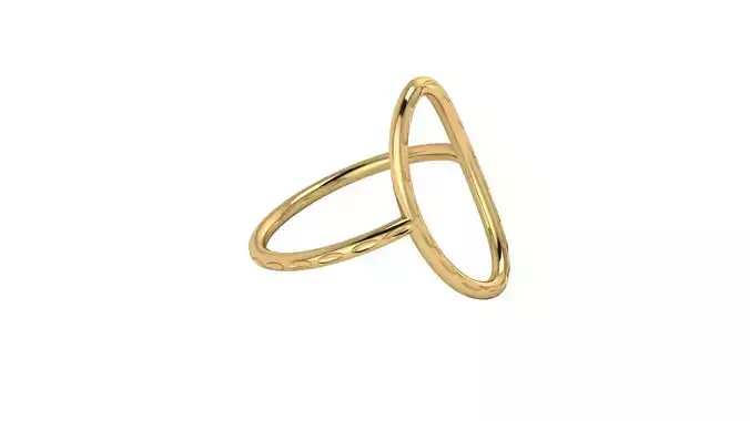Simple ring model large oval finger cross