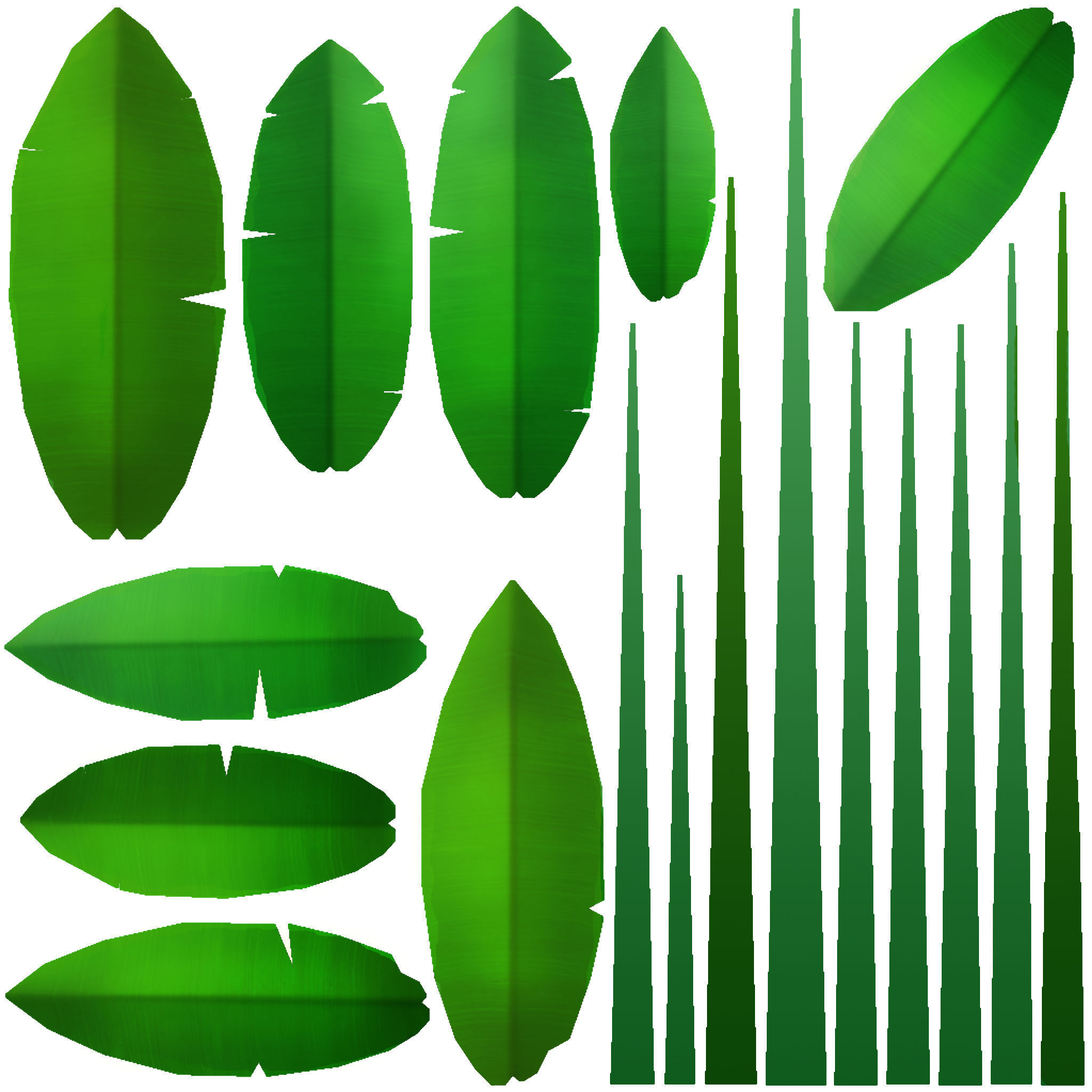 Stylized set island with palm trees and campfire Low-poly 3D model_22