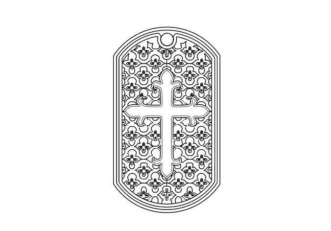 Cross Pendant shield  3D print model
