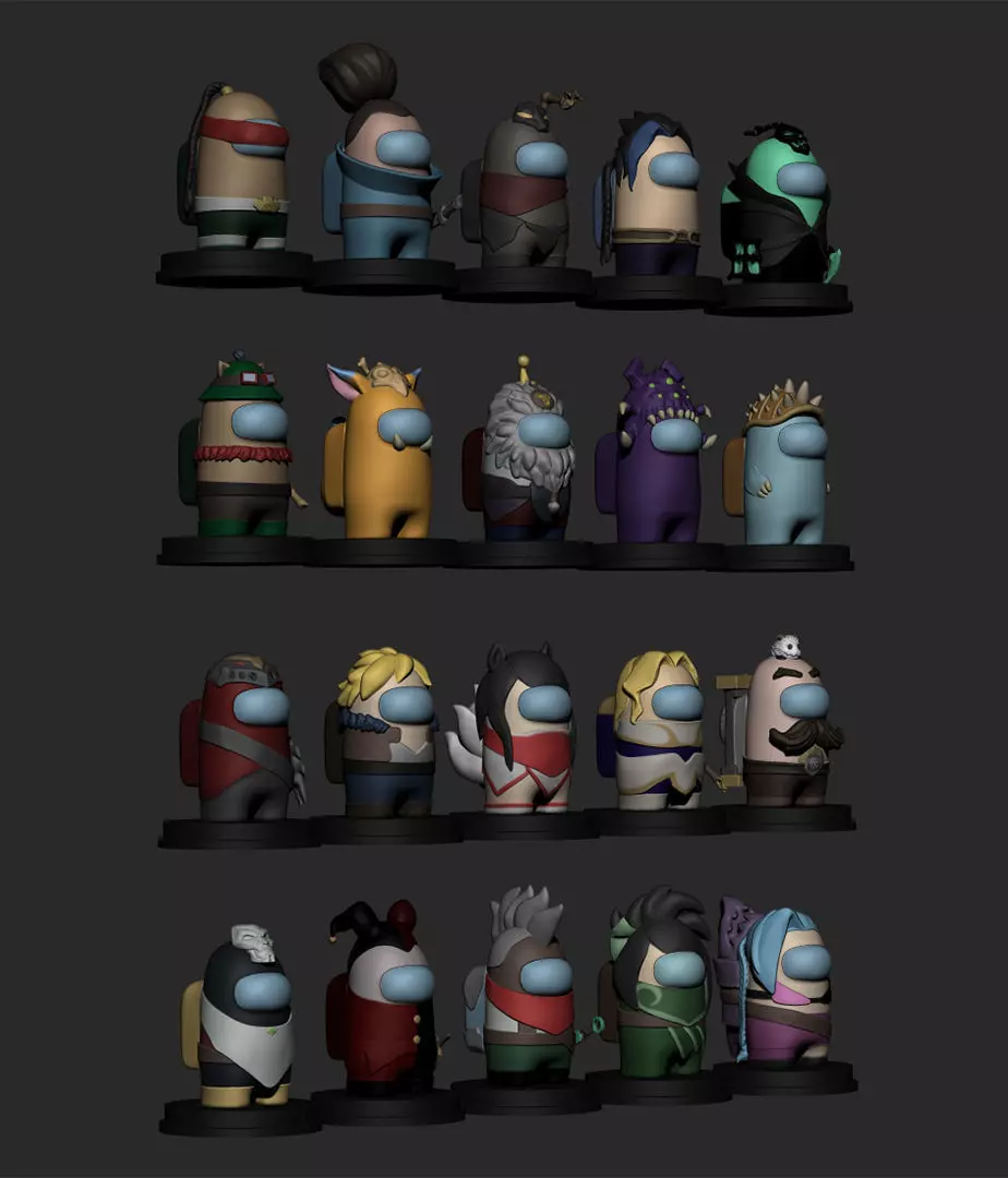 Among us- League of Legends pack 3D print model_0