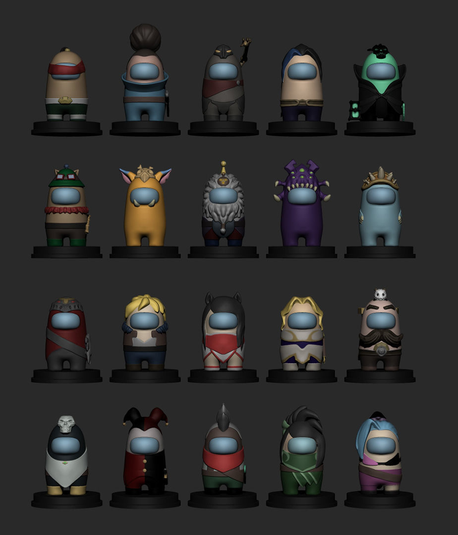 Among us- League of Legends pack 3D print model_1