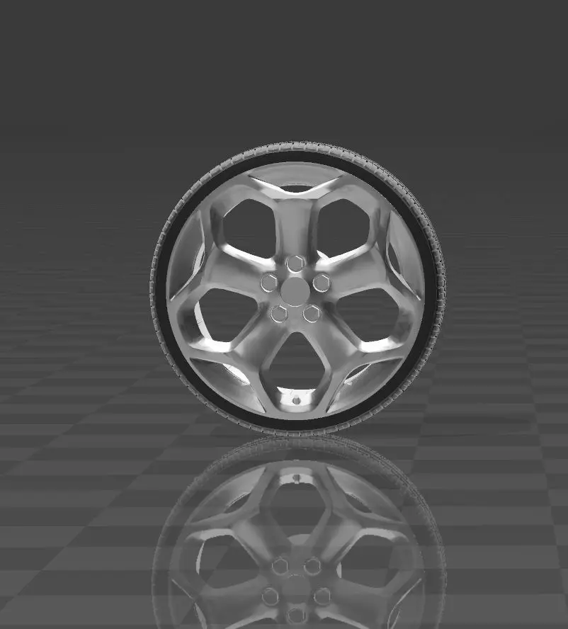 rueda ford focus st STL 3D print model_1