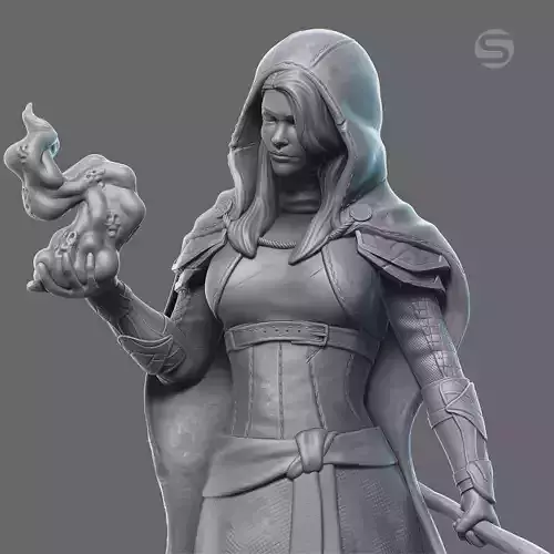 Witch miniature 75mm scale