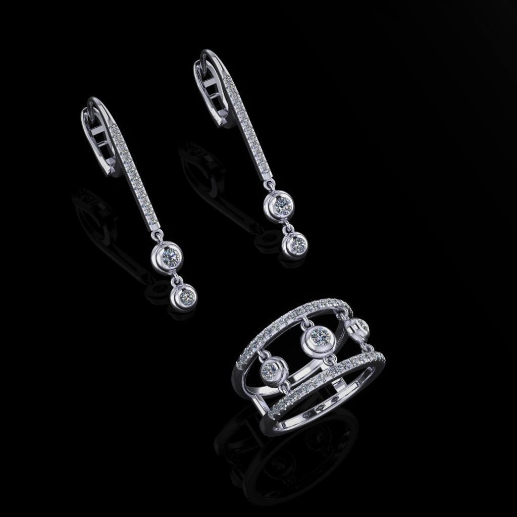 Ring and Earrings 119 3D print model_3