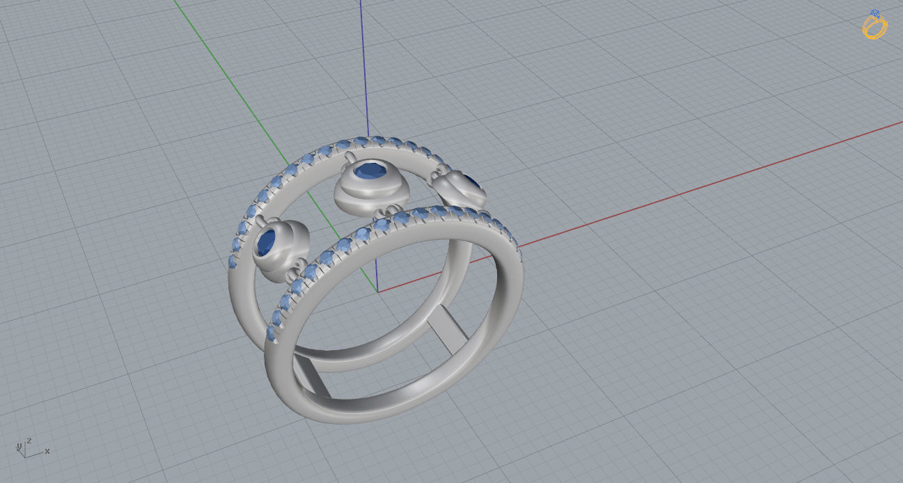Ring and Earrings 119 3D print model_12