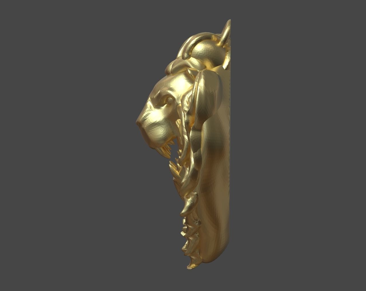 Lion King Pendant 3D print model_3