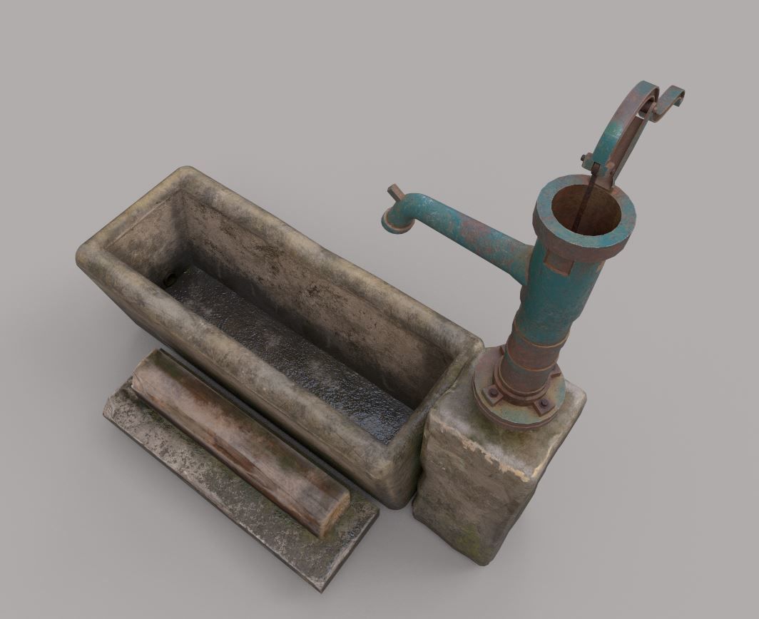 Hand Water Pump 3D model_1