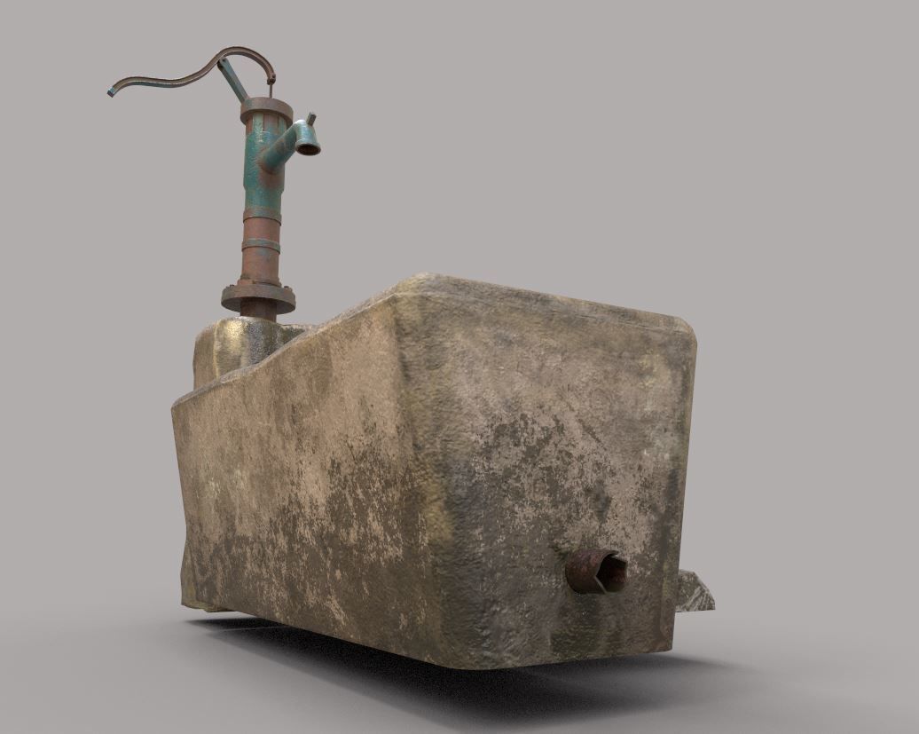 Hand Water Pump 3D model_3