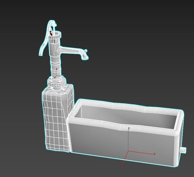 Hand Water Pump 3D model_15