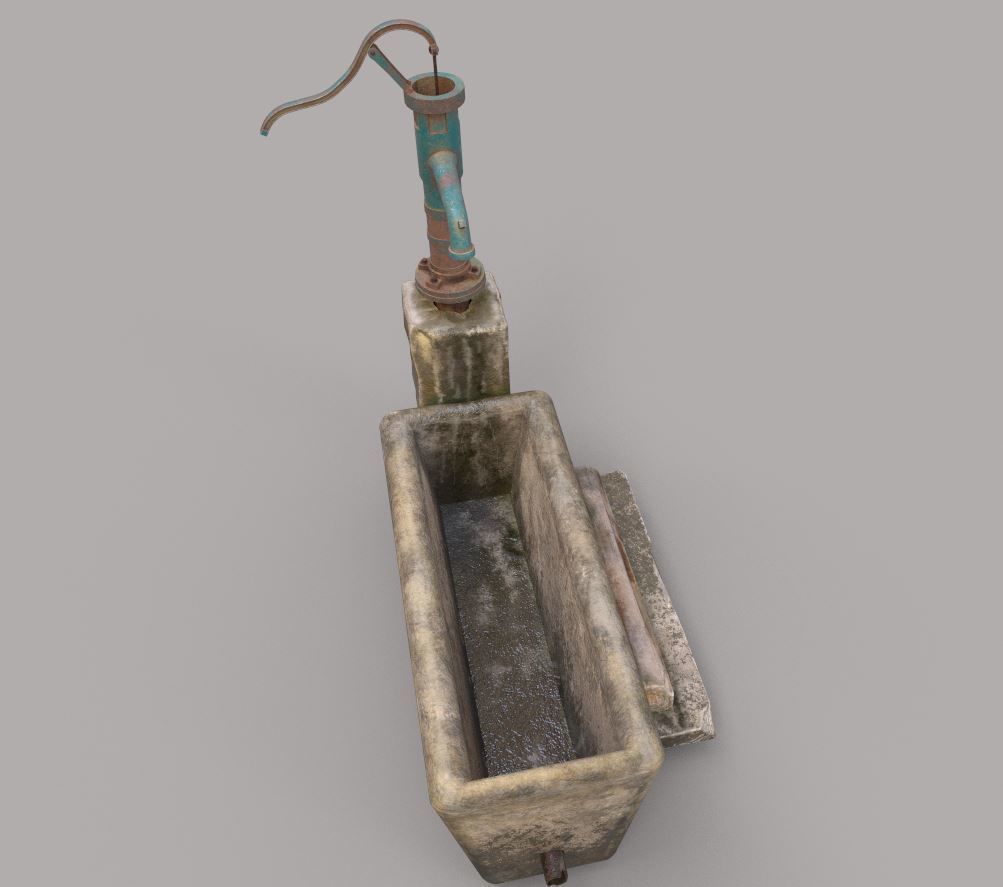 Hand Water Pump 3D model_10