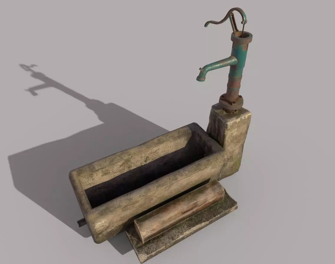 Hand Water Pump 3D model_0