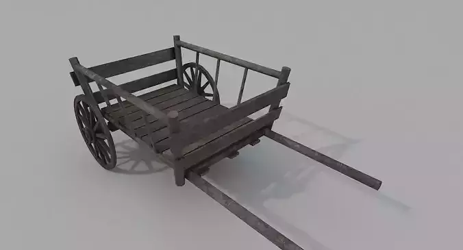 Medieval Wooden Cart