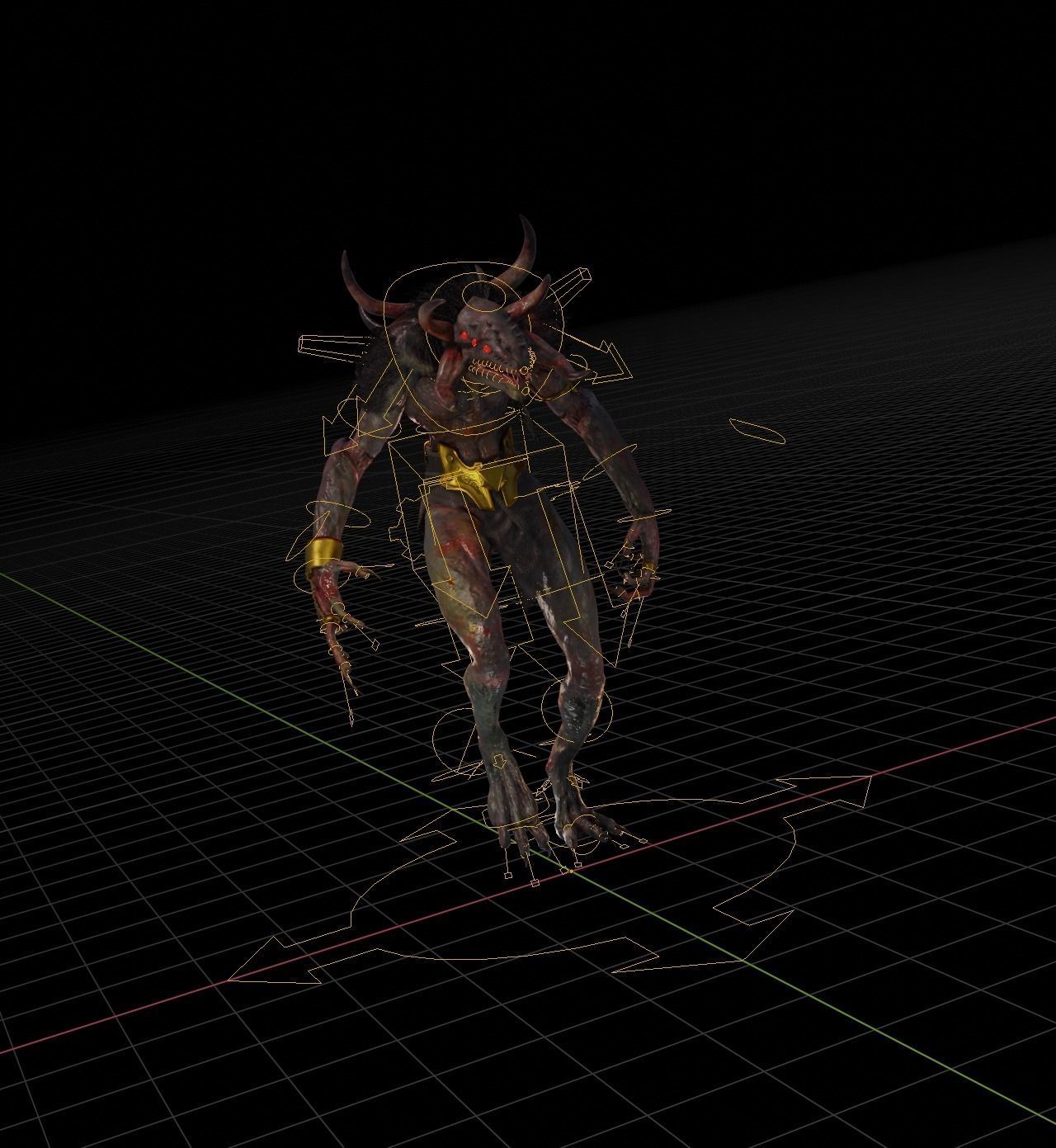 Celtic Demon Beast Low-poly 3D model_8