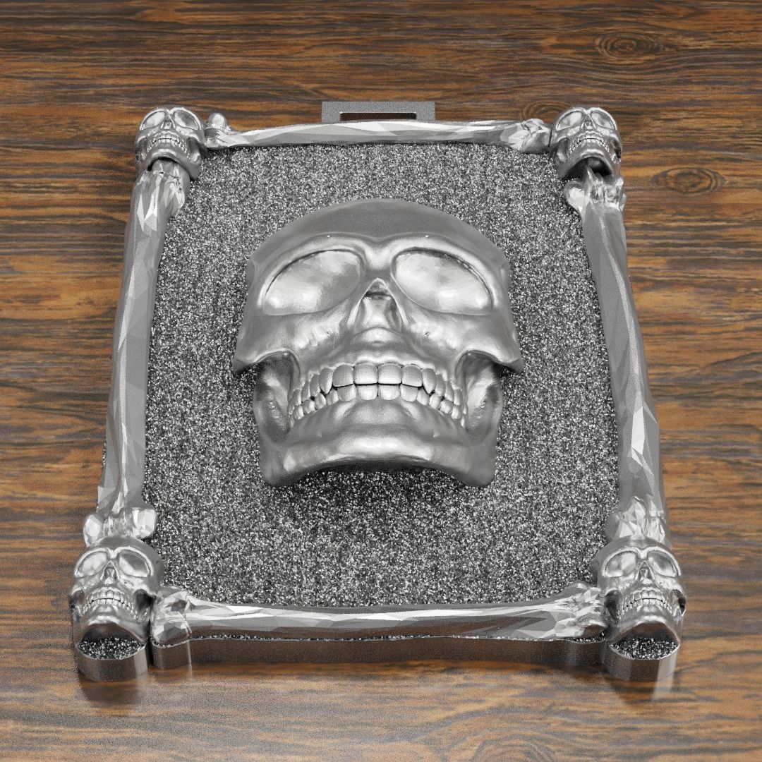 Skull Pendant 3D print model_2