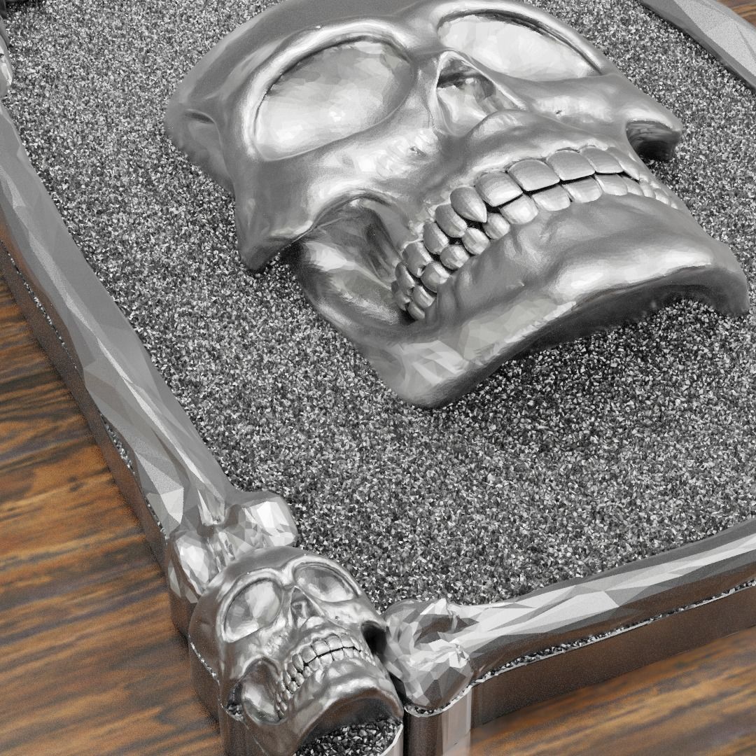 Skull Pendant 3D print model_3