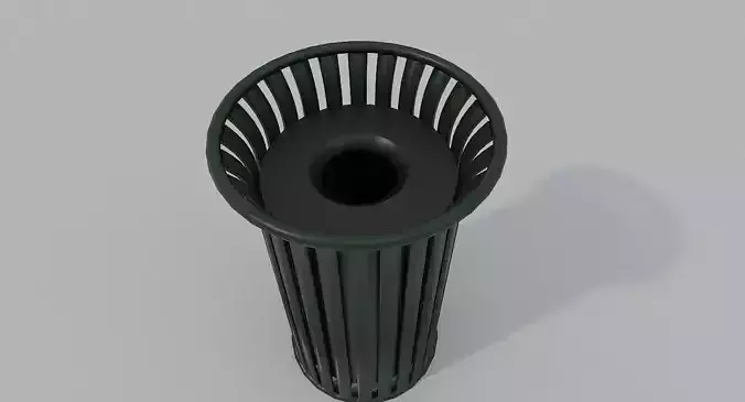 Low Poly PBR Trash Can
