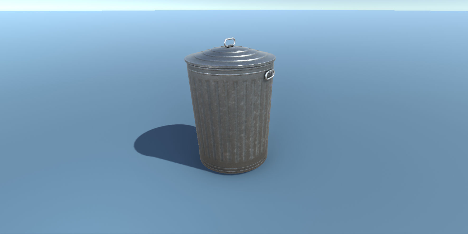 Low Poly PBR Trash Can Low-poly 3D model_4