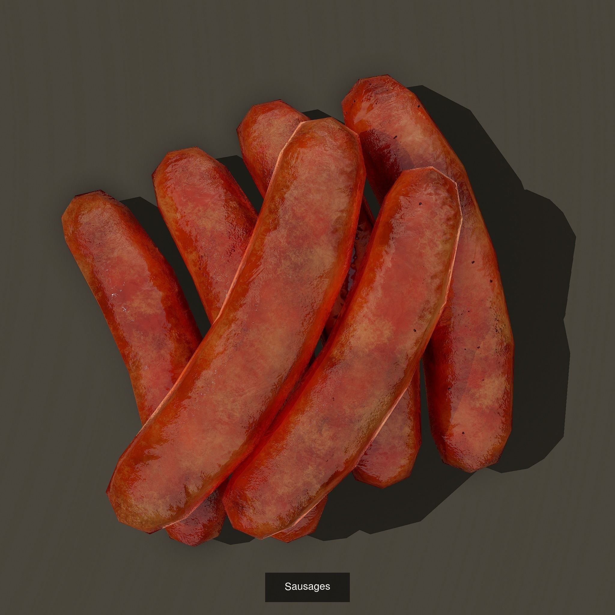 6 Medieval Food Props 3D Model Collection_30