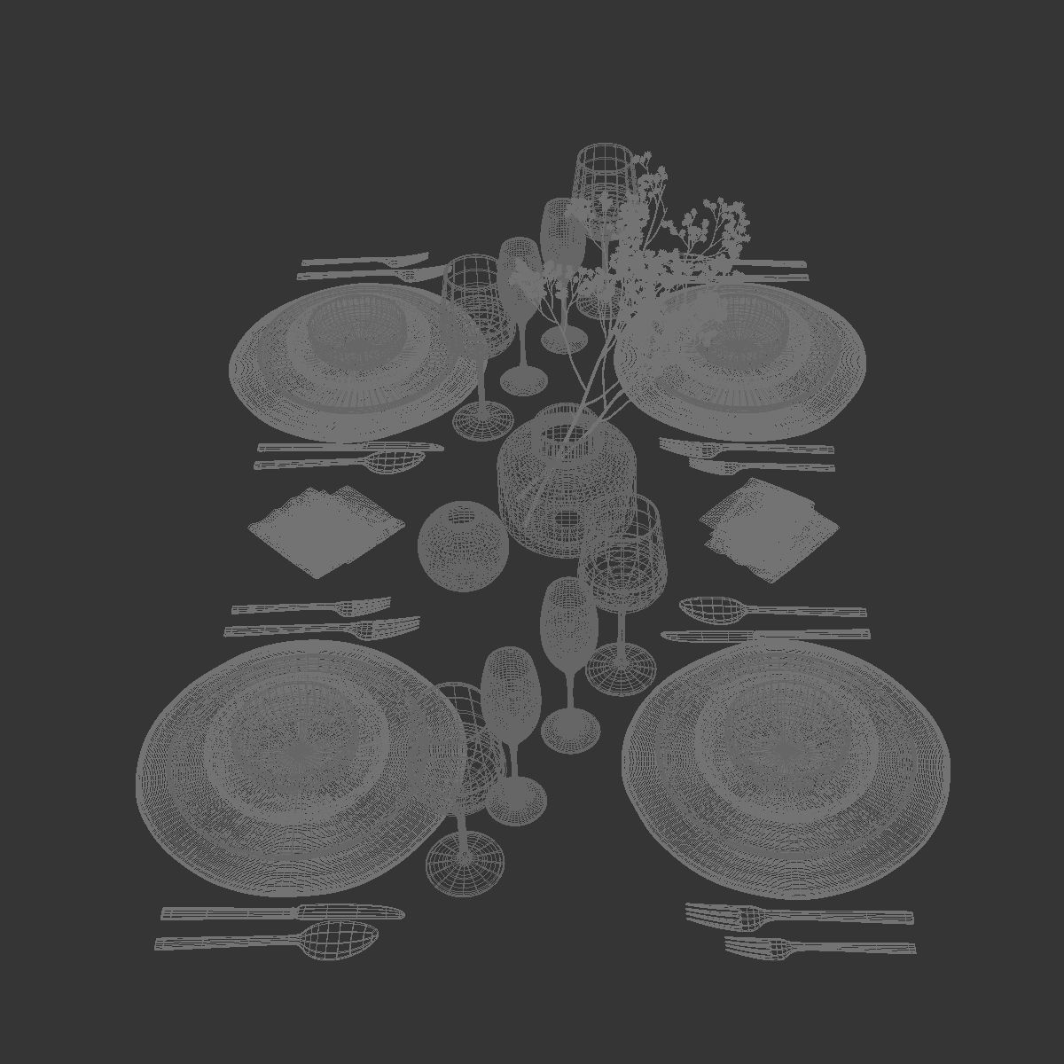 Table setting 28 3D model_9