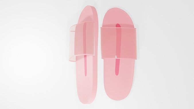Sandals two flip flops Low-poly 3D model