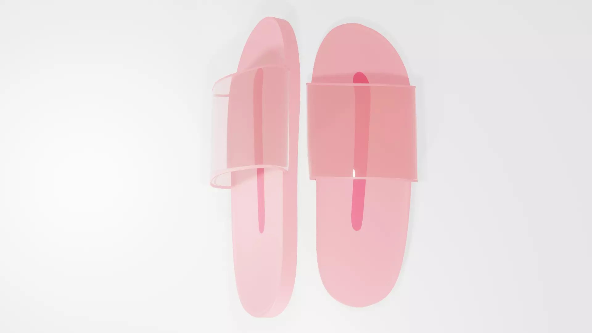 Sandals two flip flops Low-poly 3D model_0