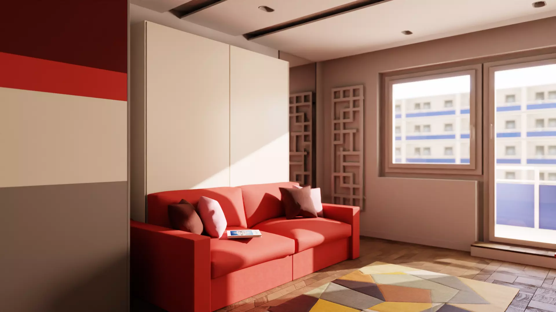 Clei Ella and Luois sofa and double bed Free 3D model