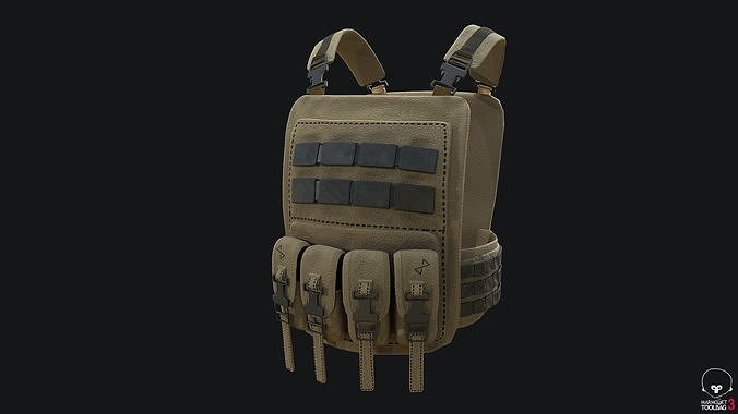 Tactical Vest PBR Low-poly 3D model