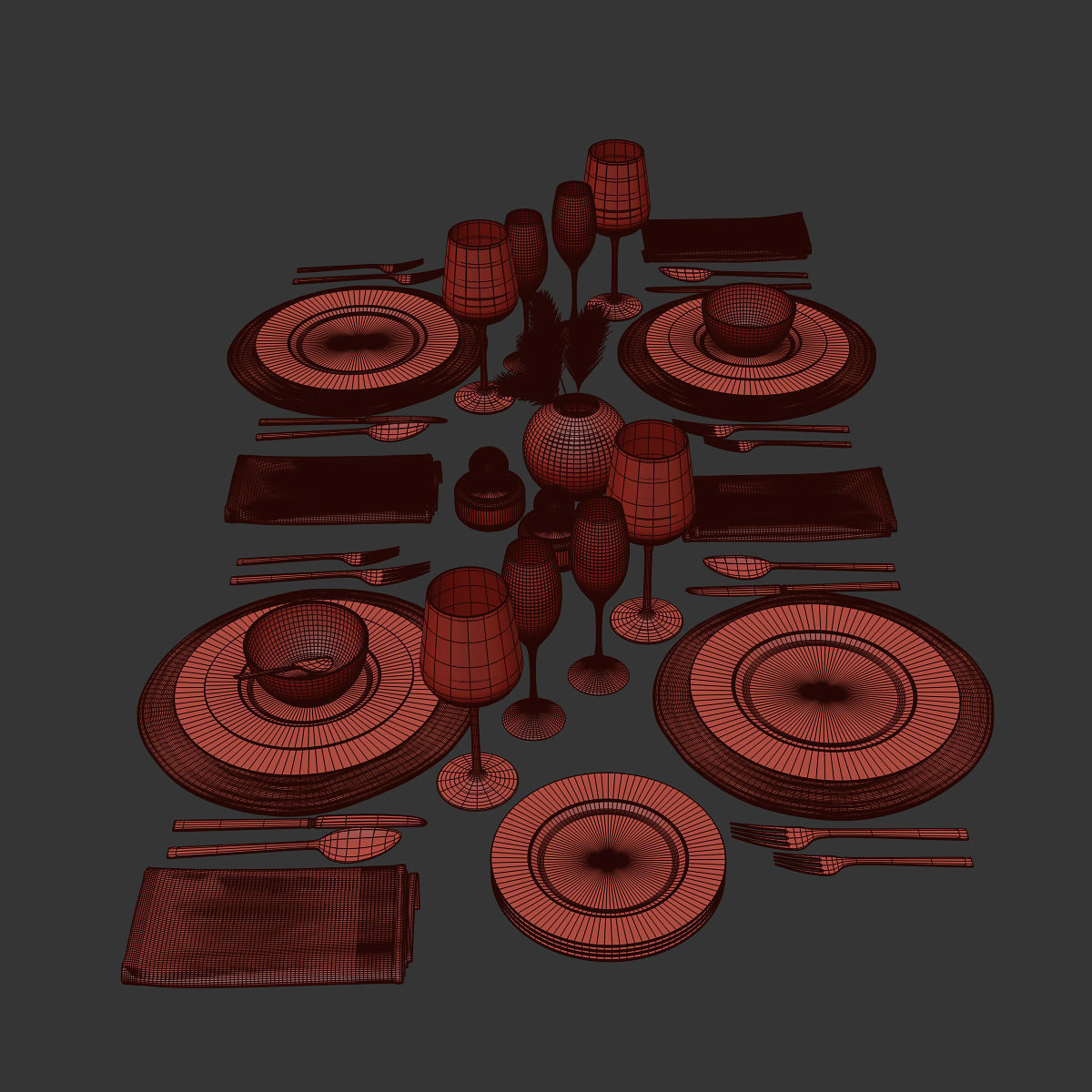 Table setting 29 3D model_8