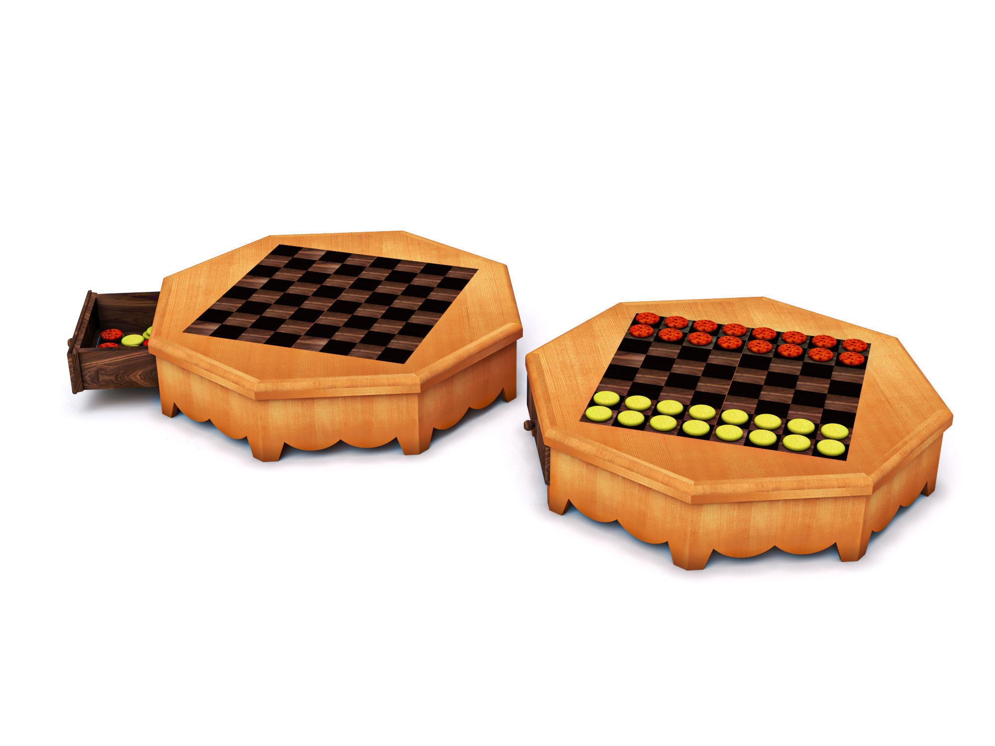 Chess table 3D model_1
