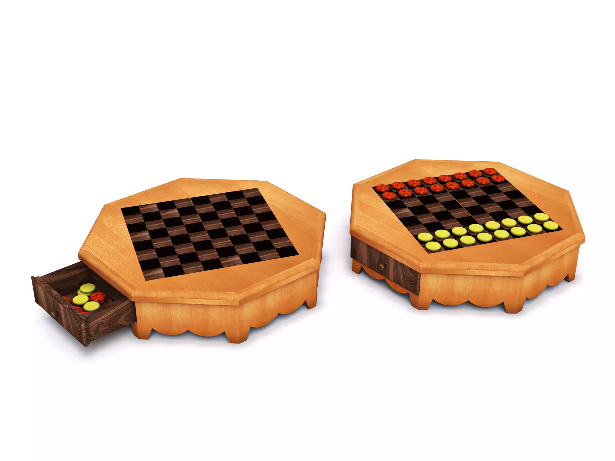Chess table 3D model_0