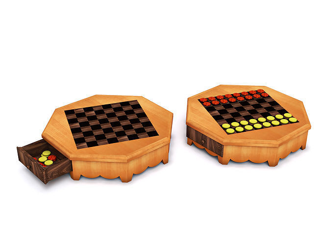Chess table 3D model