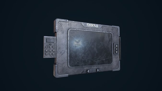 Sci-Fi Monitor Low-poly 3D model