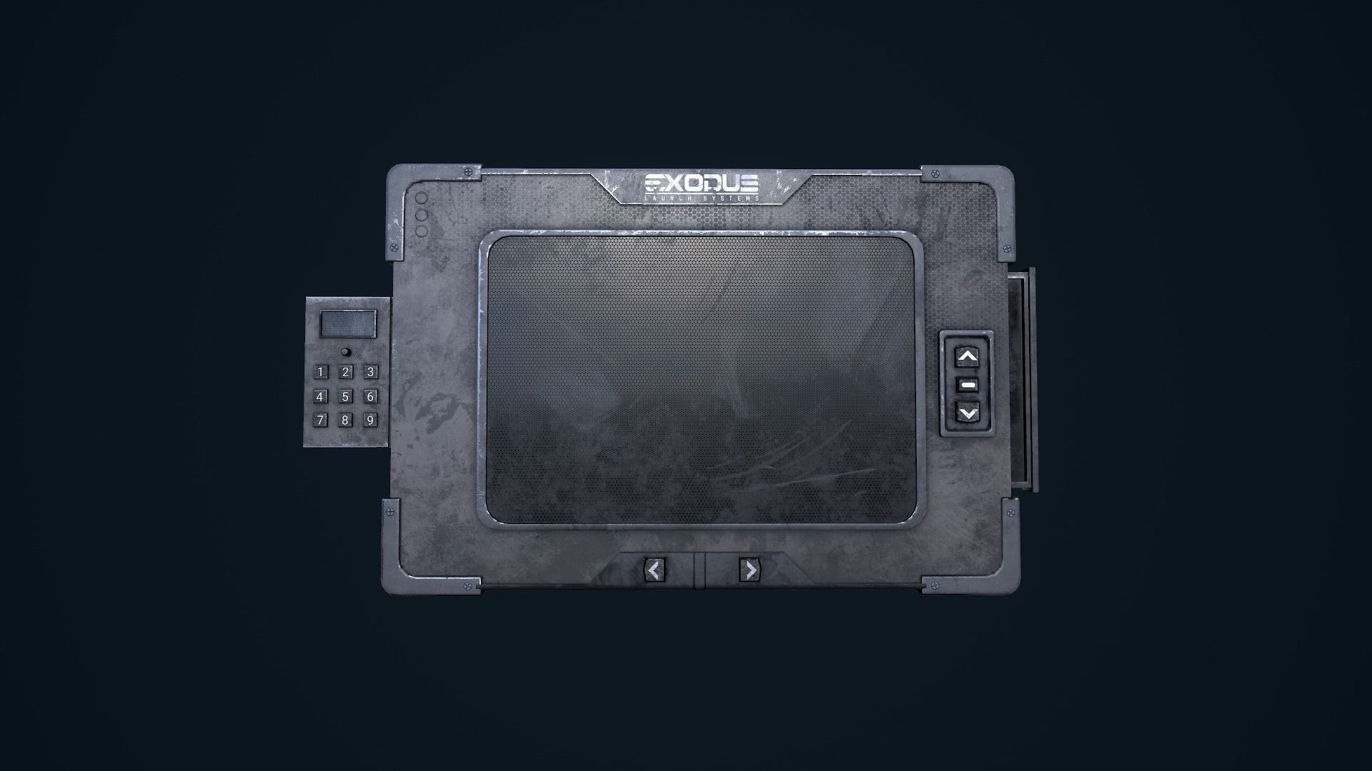 Sci-Fi Monitor Low-poly 3D model_10