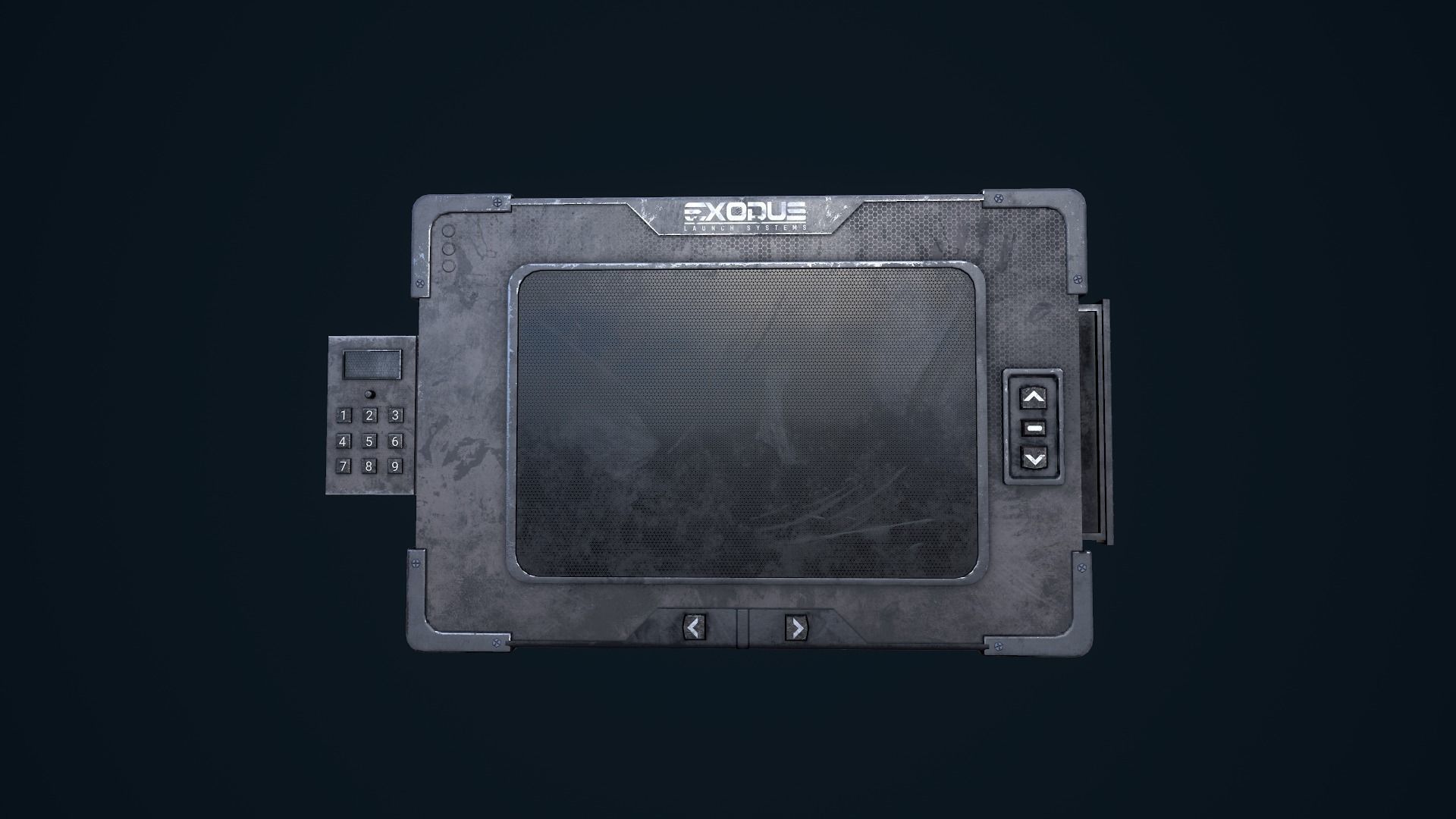 Sci-Fi Monitor Low-poly 3D model_3