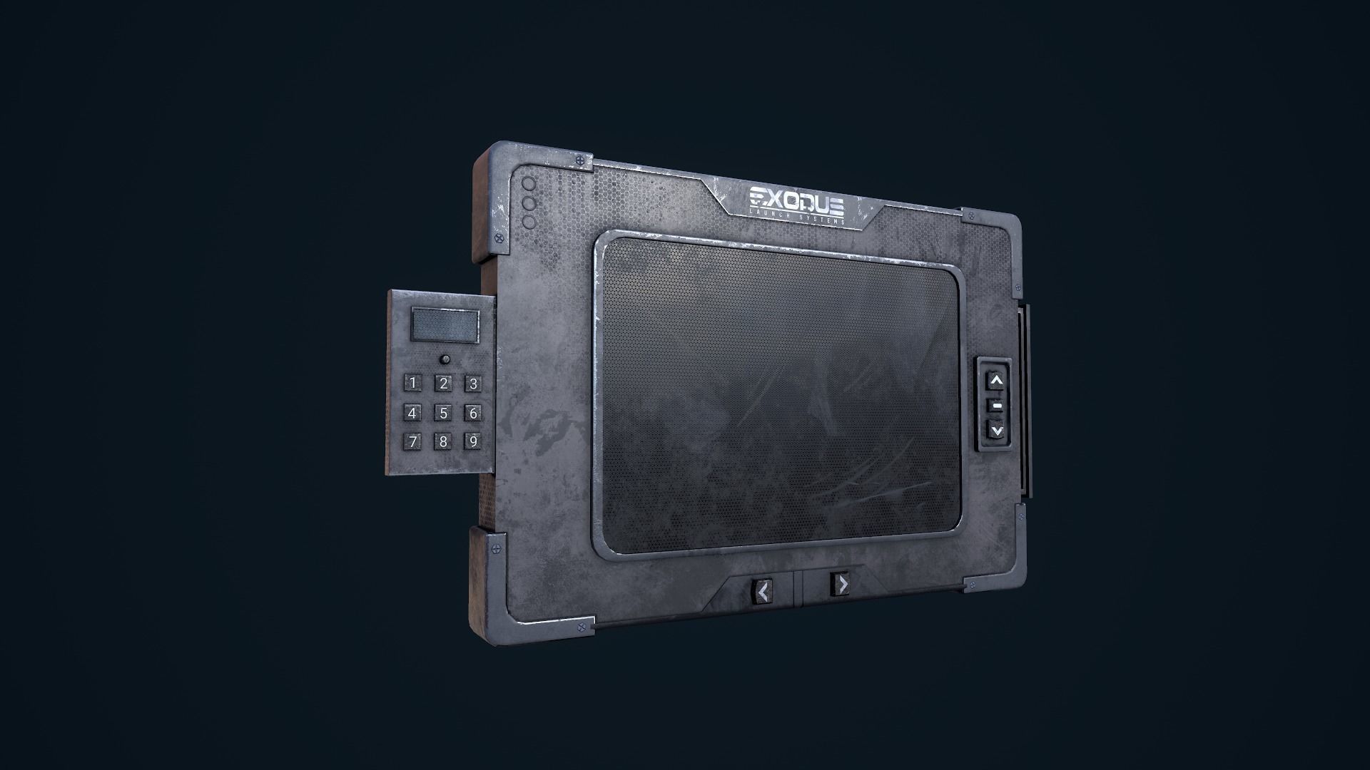 Sci-Fi Monitor Low-poly 3D model_4