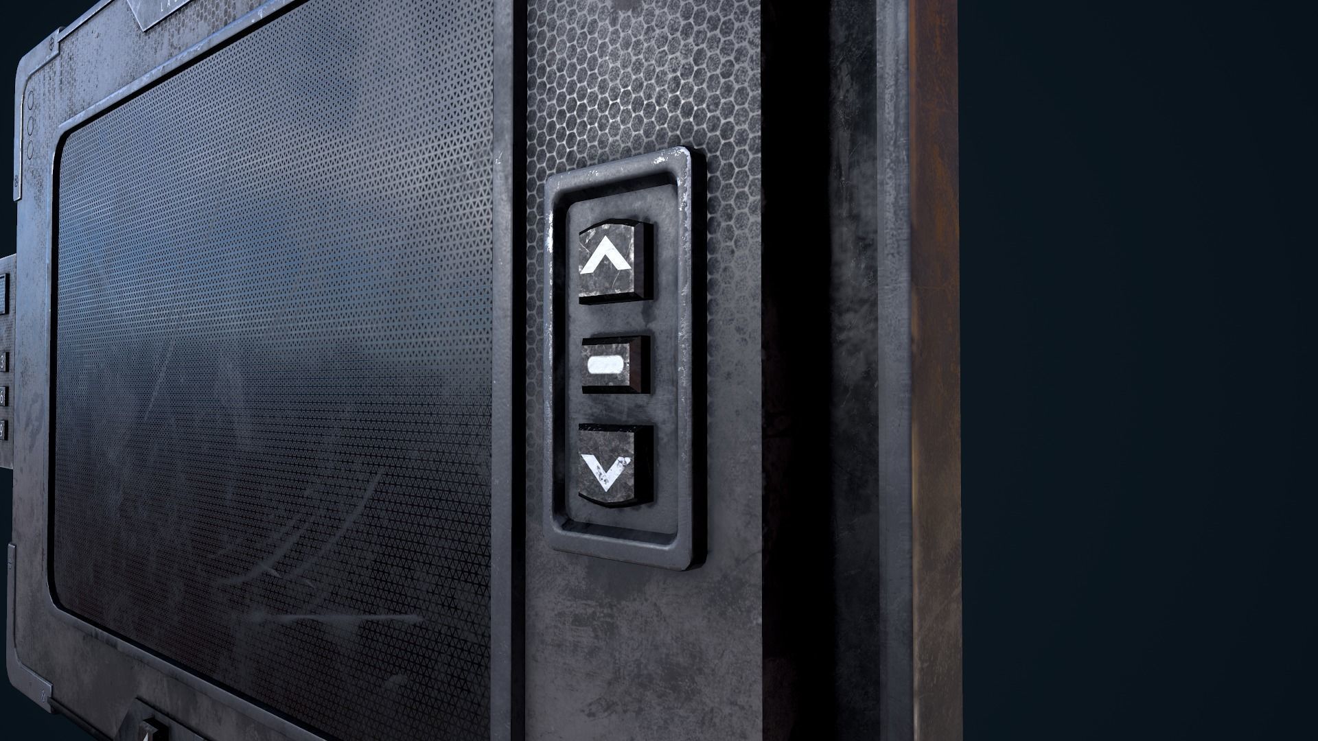 Sci-Fi Monitor Low-poly 3D model_9