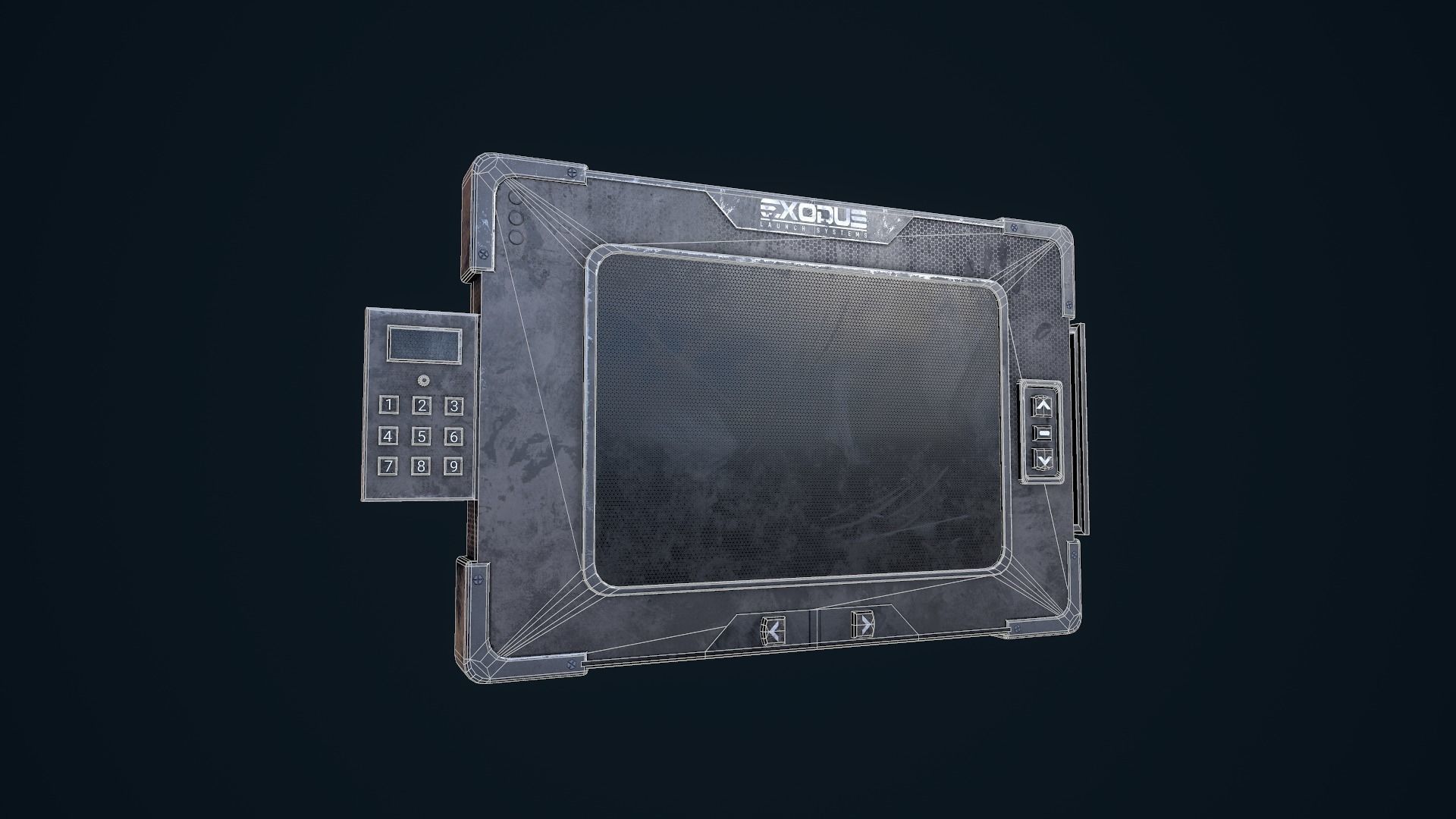 Sci-Fi Monitor Low-poly 3D model_11