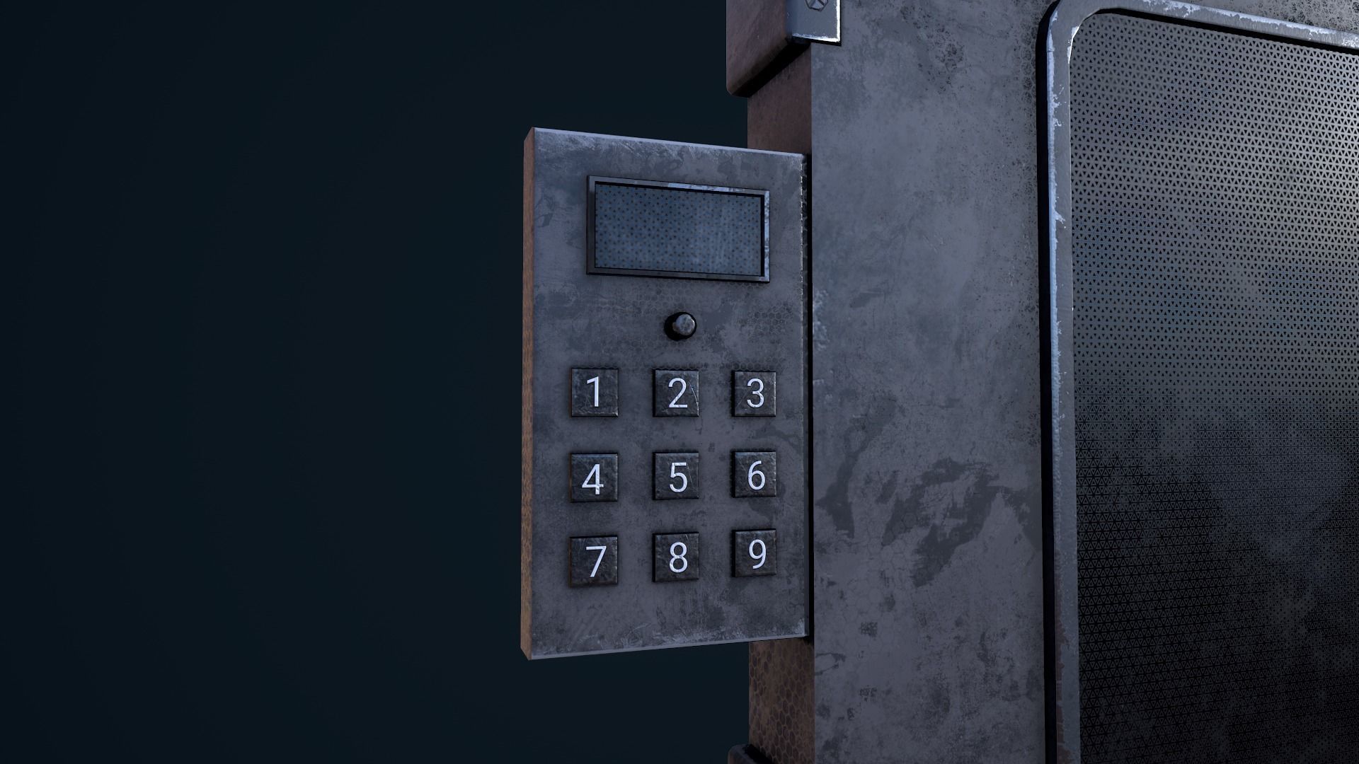 Sci-Fi Monitor Low-poly 3D model_8