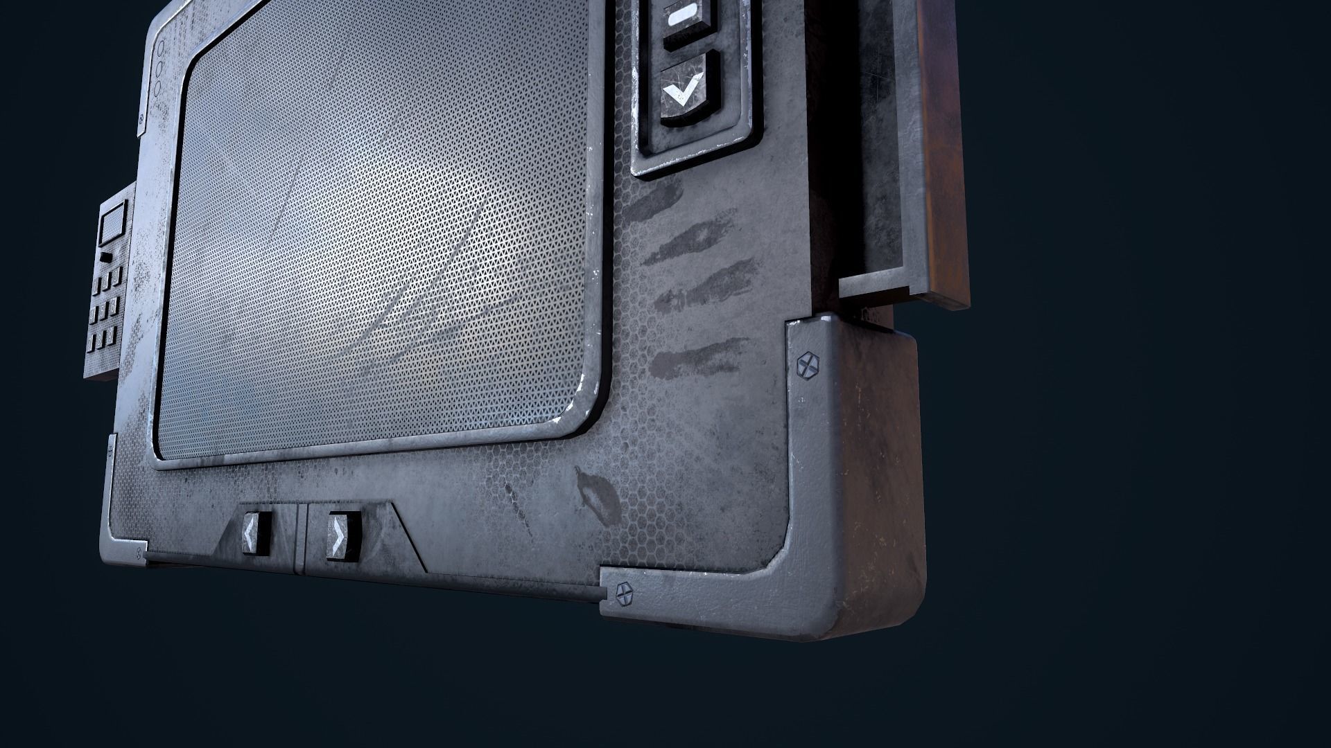 Sci-Fi Monitor Low-poly 3D model_17