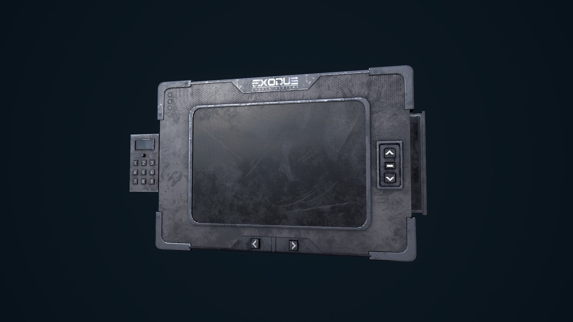 Sci-Fi Monitor Low-poly 3D model_2