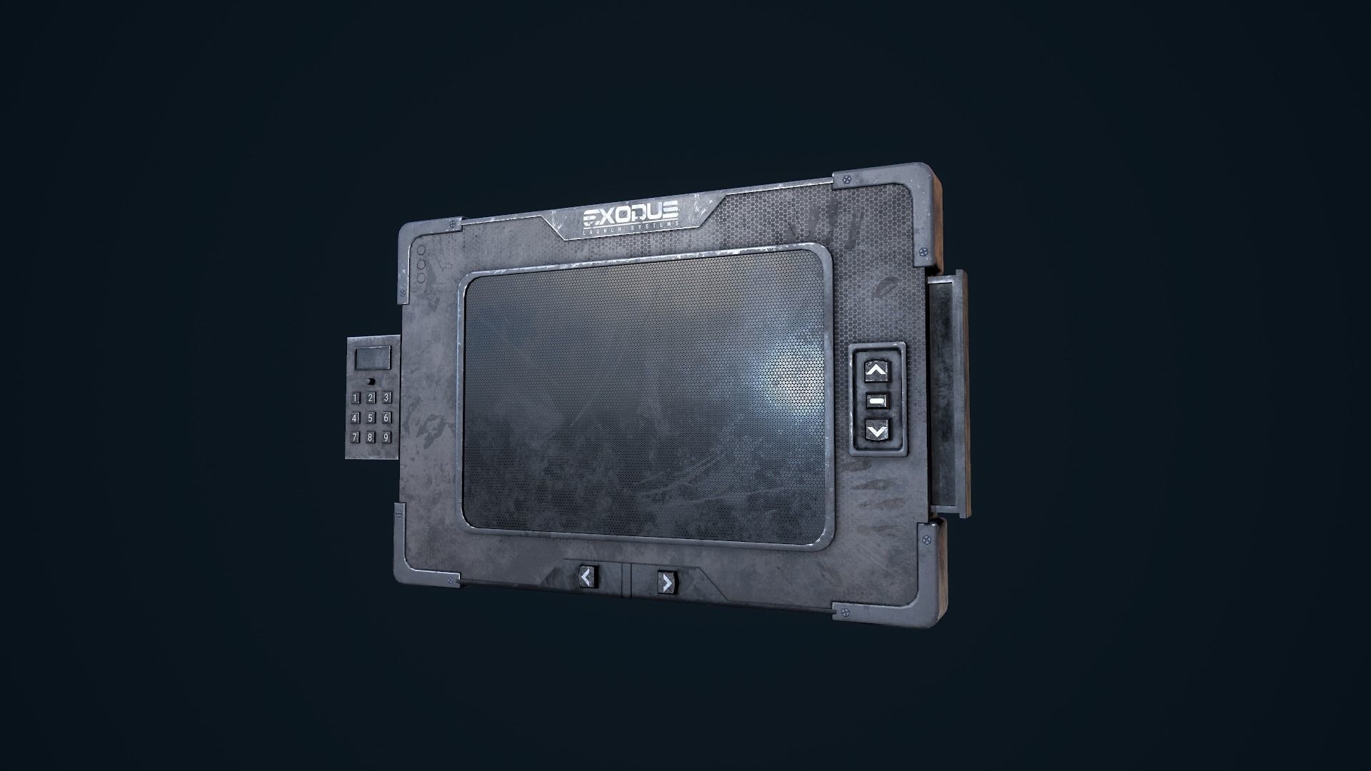 Sci-Fi Monitor Low-poly 3D model_14