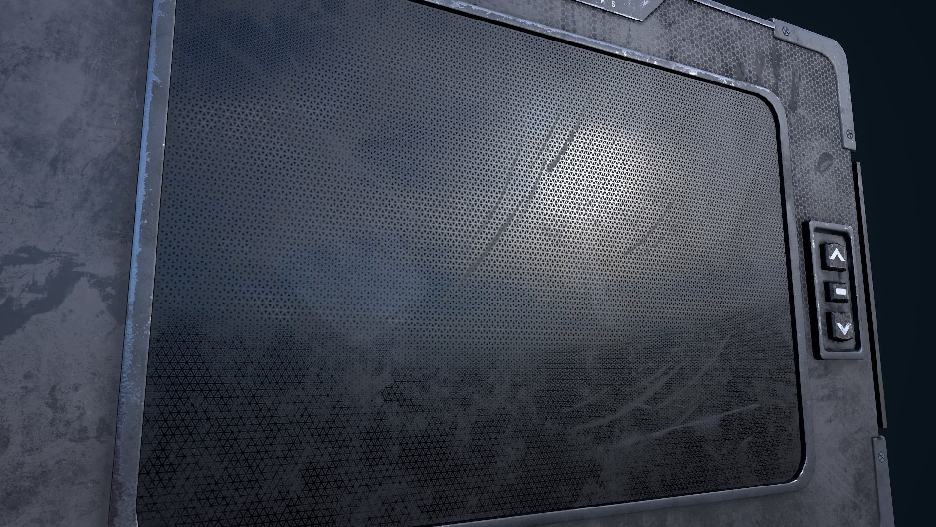 Sci-Fi Monitor Low-poly 3D model_13