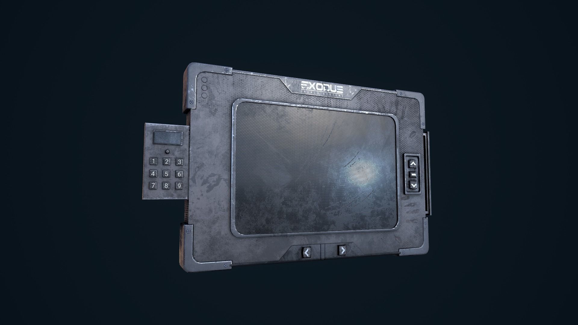 Sci-Fi Monitor Low-poly 3D model_15