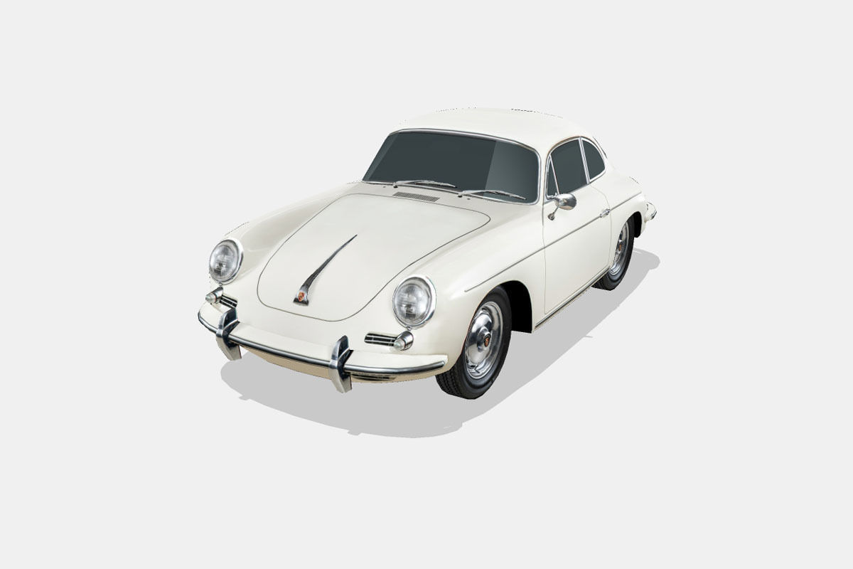 Porsche 356 B Low-poly 3D model_5