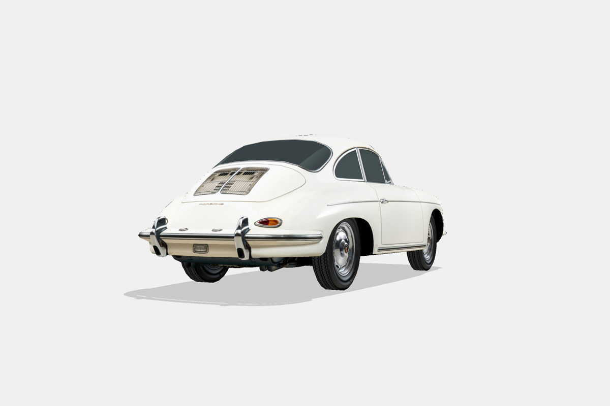Porsche 356 B Low-poly 3D model_11