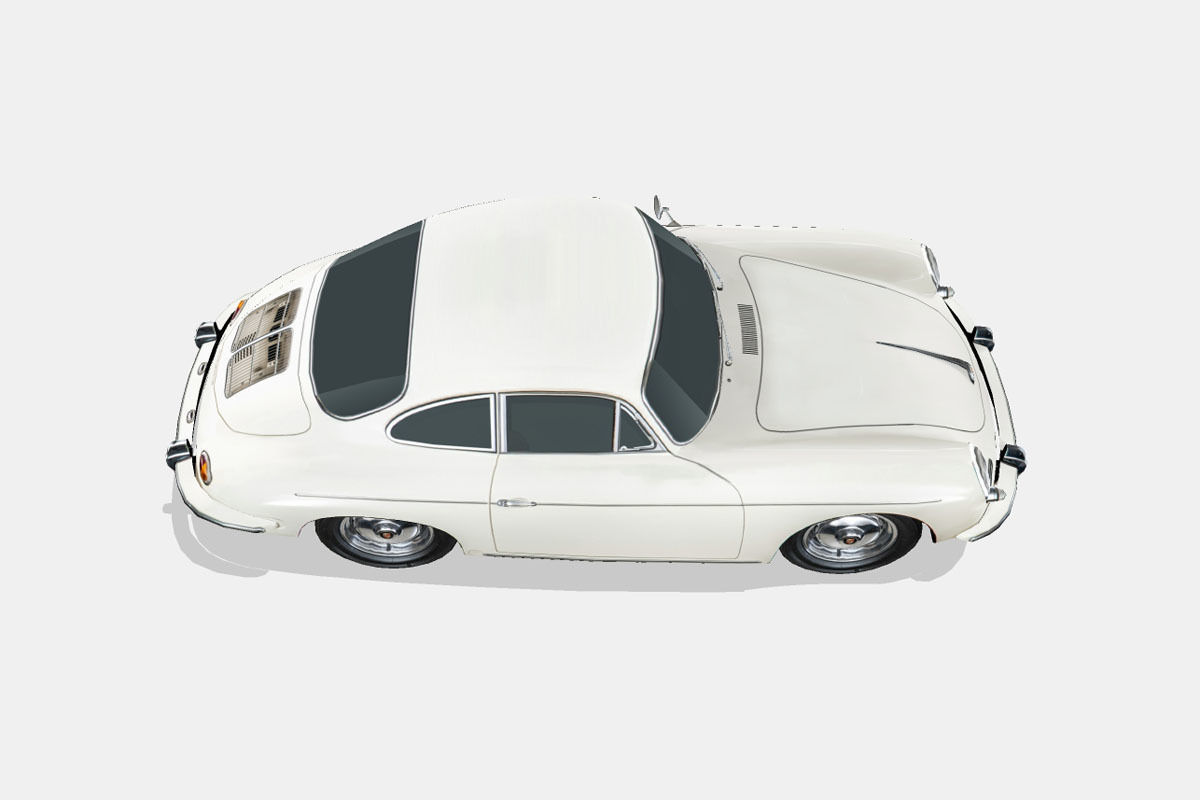 Porsche 356 B Low-poly 3D model_13
