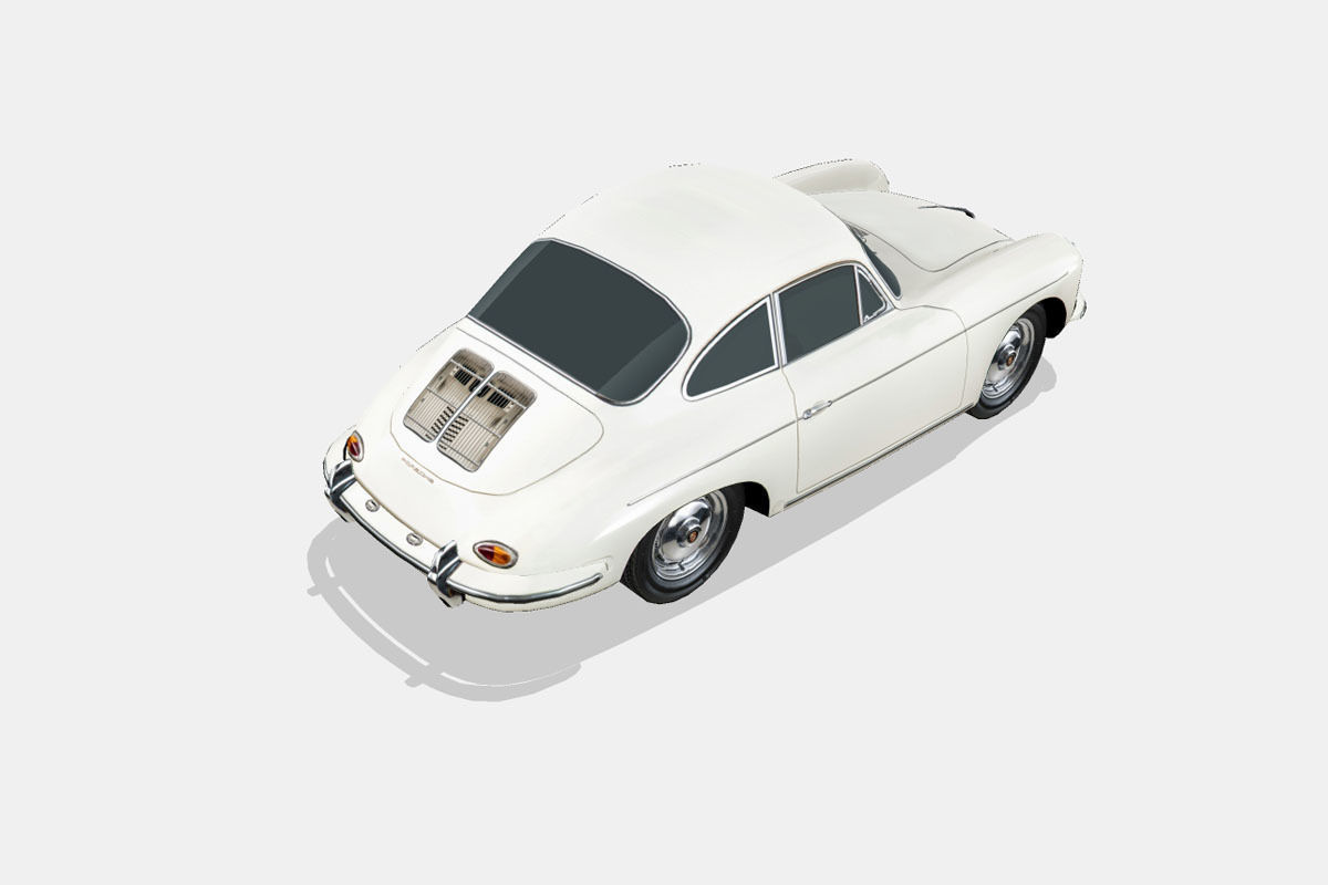 Porsche 356 B Low-poly 3D model_12