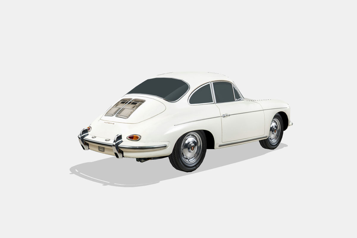 Porsche 356 B Low-poly 3D model_2