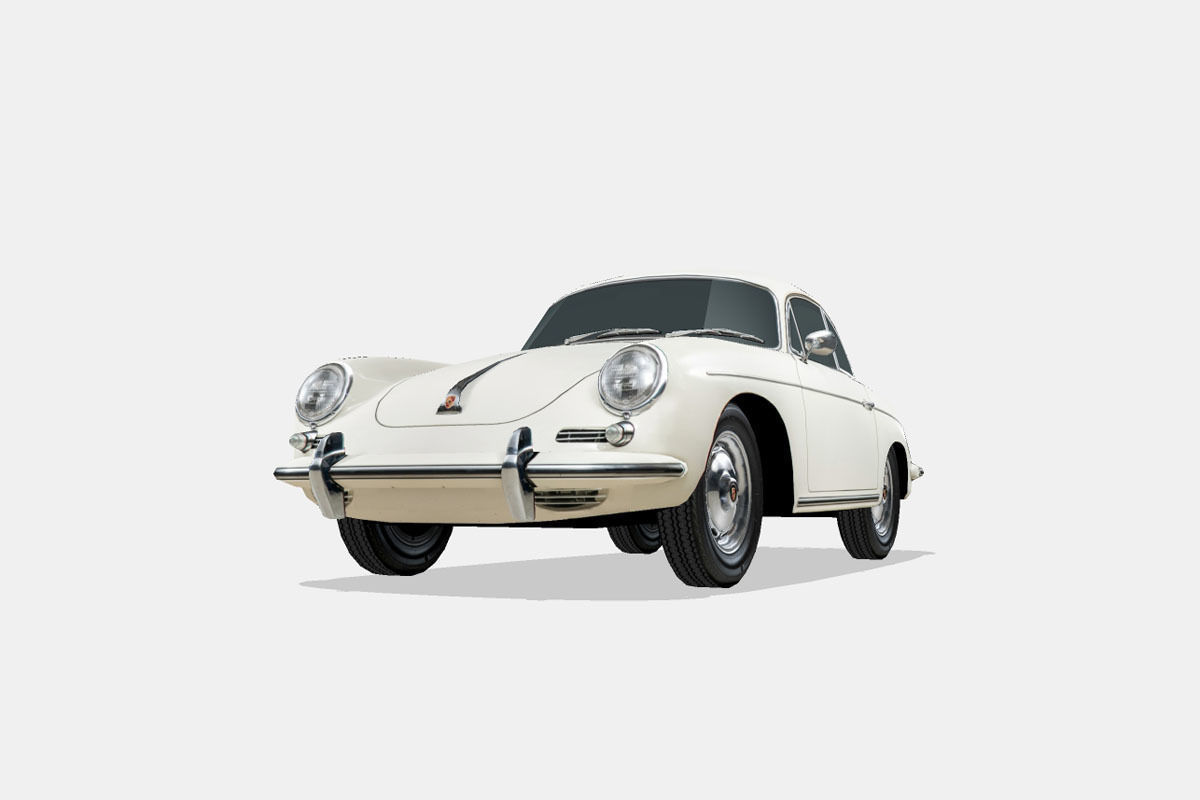 Porsche 356 B Low-poly 3D model_4